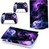 PDURMBUAB Nessuna Schiuma Nessuna Bolla Pelle Decalcomanie Anime Console Per PS5 Disk Edition 2 Controller Pellicola Vinile Avvolge, Durevole, Resistente Graffi 92053