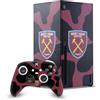 Head Case Designs Licenza Ufficiale West Ham United FC Stampa Mucca Arte Pacchetto Console Da Gioco Wrap E Pelle Per Controller Compatibile con Xbox Series X