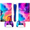 LNMLRBXEXZ Compatibile Con Adesivi Skin Per PS5 Slim Skin Disc Edition & Per Digital Console Controller Vinyl Cover Skins Wraps Scratch Resistant Compatible 75475 Avvolgimento(Disc Version)