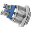 HUIOP Mini Interruttore a Pulsante 2 Pin Impermeabile in Metallo 16 Mm 250 V 5 Pezzi/set IP65, ON/OFF con Ripristino Automatico, Ideale per Auto, Controlli di Circuito (G Aotou)