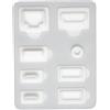 Generic Set di spine antipolvere in silicone console per PS5 Slim, protezione antipolvere in silicone console di gioco per PS5 Slim Accessori per console di gioco (Trasparente)