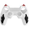 JZ Fire Anti-Slip PS5 Controller Caso, Morbida Gomma Caso Protector Per ps5, Silicone PS5 Controller Cover con Pollice Grip Gaps Lavabile -White