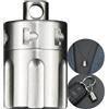 BINWAN Pill dispenser Portapillole in titanio, mini collana portapillole, bottiglia portapillole portachiavi, for viaggi all'aperto (Size : Inner diameter 18mm)