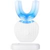 Eshomey Spazzolino elettrico ultrasonico, Spazzolino elettrico ultrasonico automatico 360°, Strumento di sbiancamento freddo spazzolino da denti automatico (White, 1)