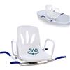 Mobiclinic, Sedia girevole 360º per Vasca da Bagno Anziani, Braccioli, Schienale, Sedile, Rotazione di 360º, Anatomica, Marca europea, Resistente all'acqua, Disabili, Lago