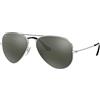 Ray-Ban Occhiali da Sole AVIATOR LARGE METAL RB 3025 Silver/Grey 58/14/135 unisex
