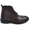 Malu Shoes Scarpe Stivale Uomo Anfibio Lacci Vera Pelle abrasivata Marrone Suola Gomma Zip Comfort Moda Basic Made in Italy (43 EU)