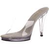 PleaserFla401/c/m - Scarpe con Tacco donna, Trasparente (Clear), 36 2/3