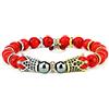 PSS Bracciale con corone pietre turchese rosso ed ematite | Romuald red
