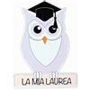 Albalù Magnete Laurea in Legno a Tema Gufetto - Calamita Gufo con Tocco Celeste, Misura Grande 5x4 cm - Bomboniera Laurea, Segnaposto e Portafortuna