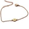 Generico Bracciale Minimal zampine - Bracciale mini zampine - Bracciale impronte (Oro Rosa, Una zampa)