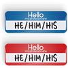 Generic HELLO MY PRONOUNS ARE HE/HIM/HIS distintivo pronome perno o calamita da frigo, 25x70mm, LGBTQ+, LGBT