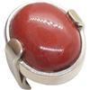 Cozzi Gioielli Anello in Argento 925 e Diaspro Rosso Naturale - Pietra Dura -