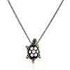 Jewellery Pit - Collana Turtle - Ciondolo da motociclista in argento lucido con catena d'argento, collana da uomo + panno per la pulizia dell'argento in regalo (45 cm)