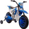 HOMCOM Moto da Cross Elettrica per Bambini da 3-5 Anni, Moto Elettrica per Bambini con Batteria 12V Ricaricabile e Rotelline Rimovibili, 106.5x51.5x68cm, Blu