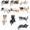 Foonary 10 pezzi di decorazioni per gatti in plastica di alta qualità, simpatici personaggi di piccoli animali, modelli di gatti come decorazione per torte, casa e auto, decorazione per compleanni e