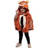 Rubie's Rubies Costume Mantello Super Tigre per bambine e bambini, Mantello con cappuccio di tigre, Ufficiale Rubies per Carnevale, Compleanno, Feste, Halloween, Natale