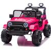 LALAHO Mcchina Elettrica Per Bambini 12V, Vel. max. 4,5 km/h Auto Elettrica per Bambini 3-5 Anni, Sospensioni, MP3, Telecomando, Rosso Rosa