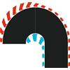 Carrera Hybrid, Track Pack Hairpin Curve, set di estensione con 2 pezzi, sezione tornante a 180°, 1 destra e 1 sinistra, perfetto per emozionanti guide