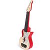 Hape - Ukulele Rosso Impara con le Luci | Strumento giocattolo con luci guida per imparare a suonare dai 3 anni in su