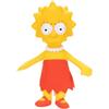 The Simpsons I Simpson - Peluche Lisa Dei Simpson Di 20 cm Con Testa In Plastica Rigida E Corpo In Tessuto, Estremamente Dettagliato - Collezione Jakks Pacific Simpson