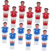 Parliky Set di 12 Calciatori Biliardino in Abs, Aste Calcio Balilla, Accessori per Calcio da Tavolo; Leggeri, Facili da Installare, per Casa e Ufficio