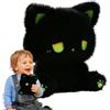 Hogvinnatil Peluche Gatto Giocattolo - Peluche Morbido Con Espressione Emotiva | Cuscino Decorativo Interattivo con Tessuto Morbido per Camera da Letto, Tavolo Sala da Pranzo e Soggiorno