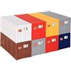 Kibri 10924 - Set di contenitori Db, 8 pz.,18,4 x 18,4 x 6,4 cm