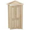 Odoria Casa delle Bambole Porta Pannello: 1/12 Scala Miniatura Cancello Fronte per Fata Giardino Rustico - Mini Mobile Legno Componenti Costruzione Non Verniciato Verso l'esterno Tetto Appuntito