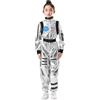 Generic Bambino Unisex Costume Astronauta Bambini Costume da Astronauta Argento per Bambini Tuta Spaziale per Ragazzi e Ragazze Costumi Carnevale Bambina