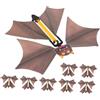 Abaodam 8 Pezzi Pipistrelli Volanti con Elastico per Halloween Decorazioni da Appendere per Palco e Scherzi Accessori Magici per Performance Marrone