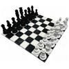 CBAM Scacchiera in Alabastro e Set di Scacchi in Marmo Bianco e Nero Marble Chess Board Decorated Home Decor Table Game Sculpture 35cm