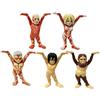 Jilijia Set di 5 statuette anime Q versione Beast Titan/Eren Jaeger/Levi·Ackerman Action Figure Statua PVC Collezione Modello Home Decolate Regalo 6,5 cm