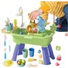 Zhliuqo Tavolo Acquatico Per Bambini - Tavolo 'Acqua Per Bambini Da Esterno 4 In 1, Gioco Di ConAcqua Corrente E Pompa, Giochi Sensoriali Estivi Con Sabbia E Acqua PerBambini Casa Asilo Giardino parcos