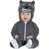 FIESTAS GUIRCA | Costume di Lupo Bebè - Cappuccio, Coda e Tutù - Costumi di Animali per Giornata Mondiale del Libro, Halloween, Carnevale e Feste in Maschera - Ideale per Bebè Unisex - Grigio