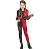 FIESTAS GUIRCA Costume da Ribelle Pericolosa - Completo Rosso e Nero per Bambina 7-9 Anni