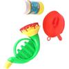 CIYODO Tromba Giocattolo per Bambini 4 Pezzi, Soffiatore di Bolle Portatile in Plastica a Forma di Corno Cartoon, per Feste e Giochi All'aperto Stili multipli