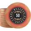 Bullets Playing Cards, Adriana - 25 chip da poker per set da poker, diversi valori, diametro 4 cm, peso 14 g (50 pezzi)