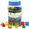 Sharplace 60x Solidi Geometrici Forme 3D Giocattolo Educativo Misurazione Ordinamento