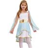 CHICTRY Costume da Imperatrice Imperiale per Bambina Abito da Dea Greca Costume da Athena Senza Maniche con Corona d'alloro Toga Olimpica Cosplay Carnevale Azzurro 15-16 anni