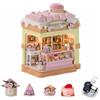 Diymnhaus - Kit fai da te per casa delle bambole in miniatura per adulti, modello architettonico mini rosa rosa dessert casa booknook decorazione 3D puzzle in legno creativo