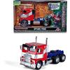 Jada Toys Transformers Optimus Prime (T7) come autocarro da Transformers Ascesa delle Bestie, modello di auto Cast per bambini e adulti a partire dagli 8 anni, 1:24, 27 cm, rosso-blu