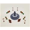 Outland Models Modelleisenbahn Parco/giardino accessori con pista Fontana H0 00 1:87
