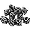 Generic Dadi D10 in Acrilico da 10 Pezzi, Dadi da Gioco, Giocattoli di intrattenimento, Set di Dadi poliedrici per Gioco, Bianco