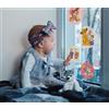 Komar WTD - Decorazione per finestra Better Together Bubbles, dimensioni 30 x 30 cm, 2 fogli adesivi per finestra, Disney, cameretta dei bambini