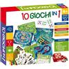 Generico 10 Giochi in 1-10 Giochi di Società in un solo Box, Gioco dell'oca Carte Napoletane, Giochi di Logica Matematica da 6 anni
