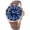 Eichmüller since 1950 Eichmüller Orologio da uomo subacqueo marrone con lente d'ingrandimento e lunetta girevole 20ATM, cinghia