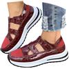 Sobzia Scarpe Estive Donna,Sandali Chiusi Davanti Donna Estive Ortopedici Comodi Sandalo Trekking Sportivi Leggeri Sandalo con Zeppa Antiscivolo Scarpe con Strappo Scarpa Passeggio Nero 37