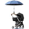 KEEMEN Ombrellone per Sedia con Morsetto Clip Portatile su Ombrellone per Sedie da Spiaggia Passeggino per Esterni Sedie a Rotelle Carrelli da Golf(Blu)