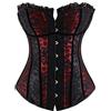 BYD da Donna Corsetto Bustino Rosso e Nero Colore Misto Shapewear Modellante Cincher Slim Sexy Body Shaper Respirabile Elastico in vita Pizzo Corsetti Gonna Del Pizzo